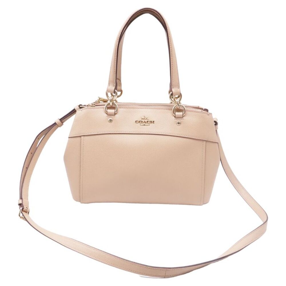 Coach Medium Brooke Carryall in Beige Leather